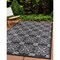 World Rug Gallery Transitional Geometric Textured Flat Weave Indoor/Outdoor Area Rug 5' x 7' Black 119BLACK5X7 - alternate 7